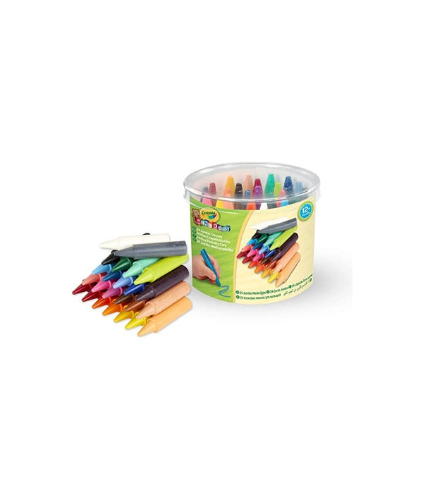 Crayola My First Easy Grip Jumbo Crayons designed for Toddlers, Pack of 24( packiging may vary)