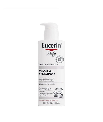 Eucerin Baby Unscented Baby Shampoo and Body Wash 13.5 Fl/400 ml