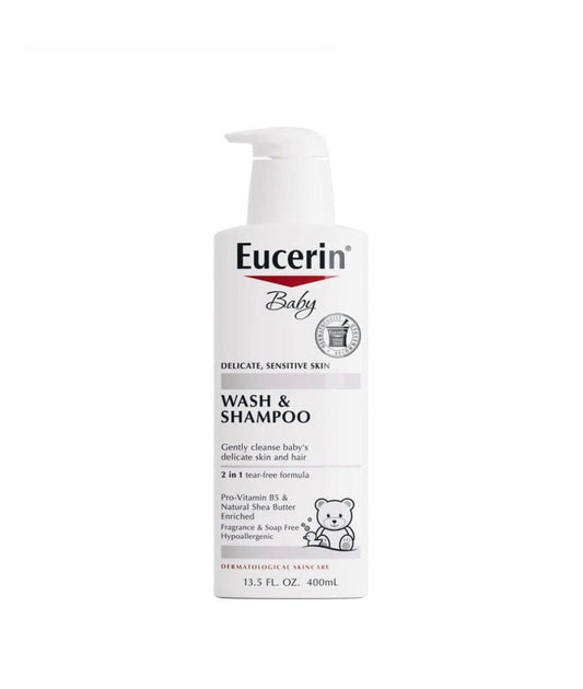 Eucerin Baby Unscented Baby Shampoo and Body Wash 13.5 Fl/400 ml