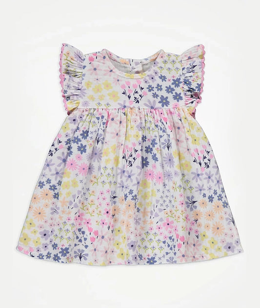 Ditsy Floral Frill Sleeve Dress