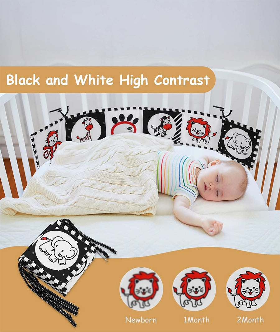 Black and White High Contrast Soft Baby Book – Image 4