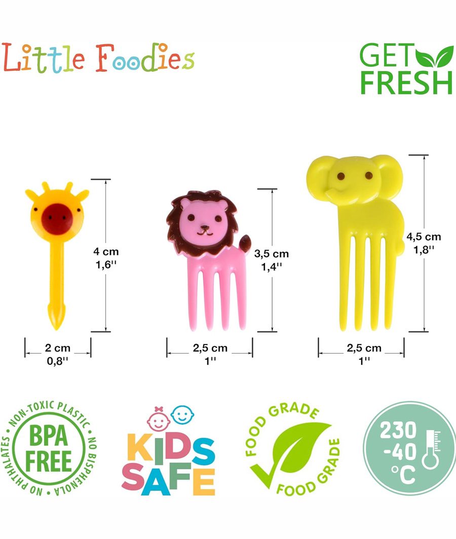 Food Picks for Kids, 20 Pieces Animal Bento Deco Set – Image 5