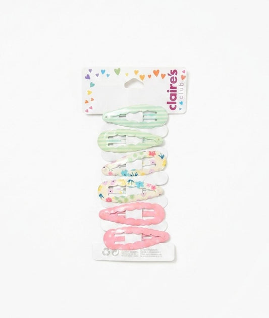 Claire’s Club Snap Hair Clips – 6 Pack