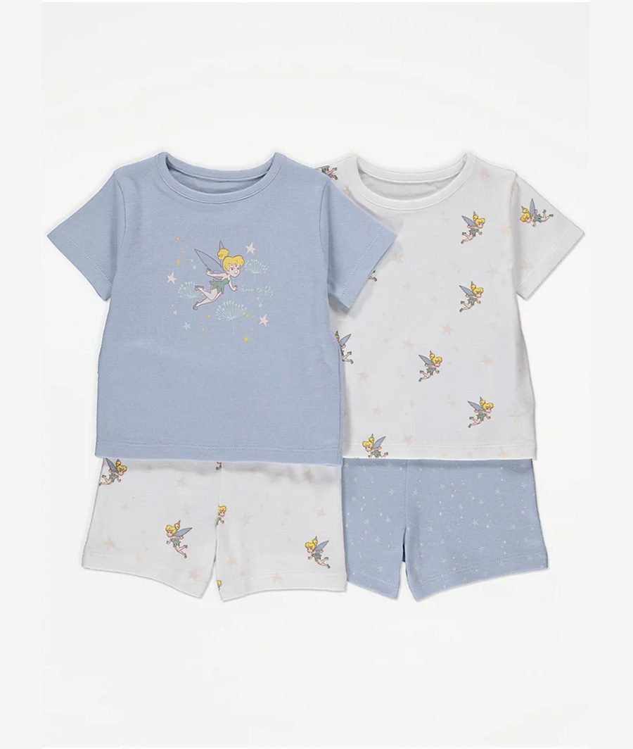 Disney Tinker Bell Star Short Pyjamas 2 Pack