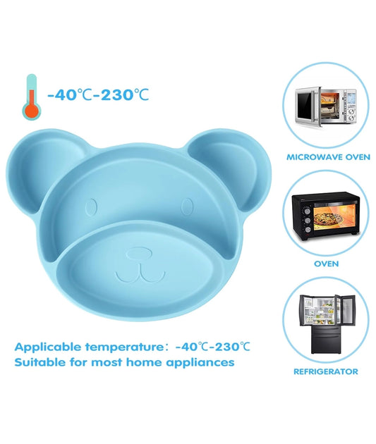 Silicone Suction Divided Weaning Plate – Image 2