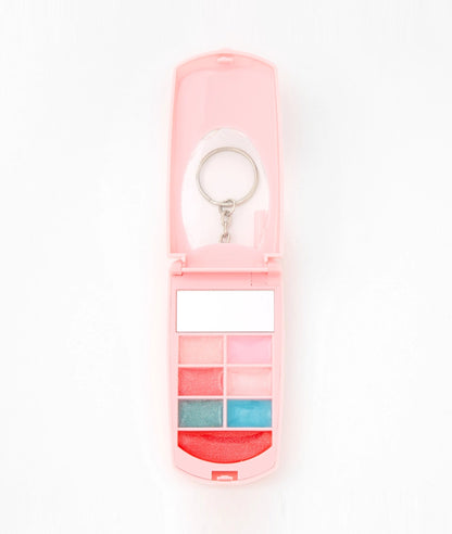 Pink Butterfly Flip Phone Bling Lip Gloss Set