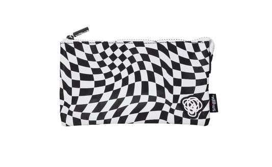 Check Triple Pocket Pencil Case