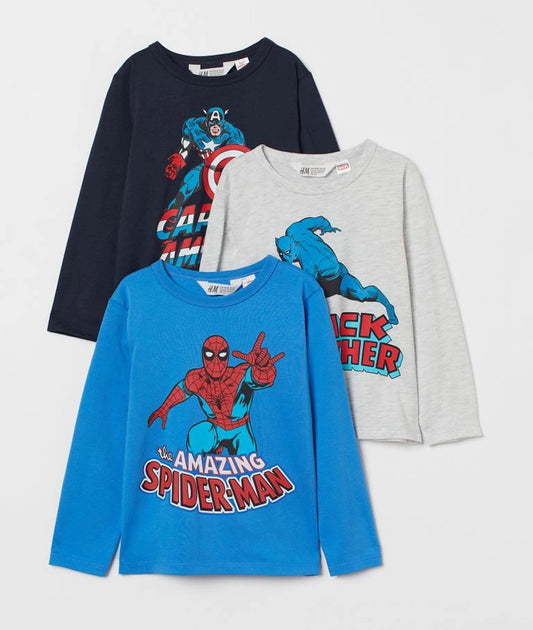 3-pack printed jersey tops