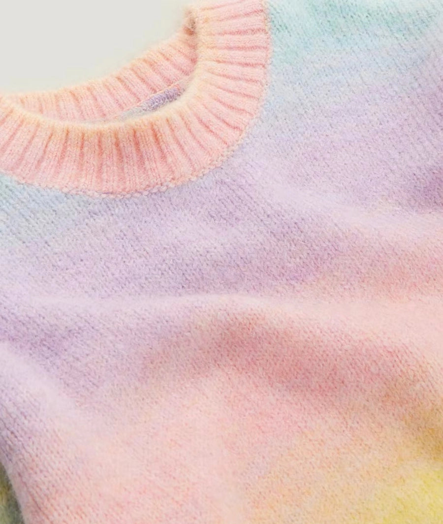 Kids Multicoloured Ombre Jumper – Image 2