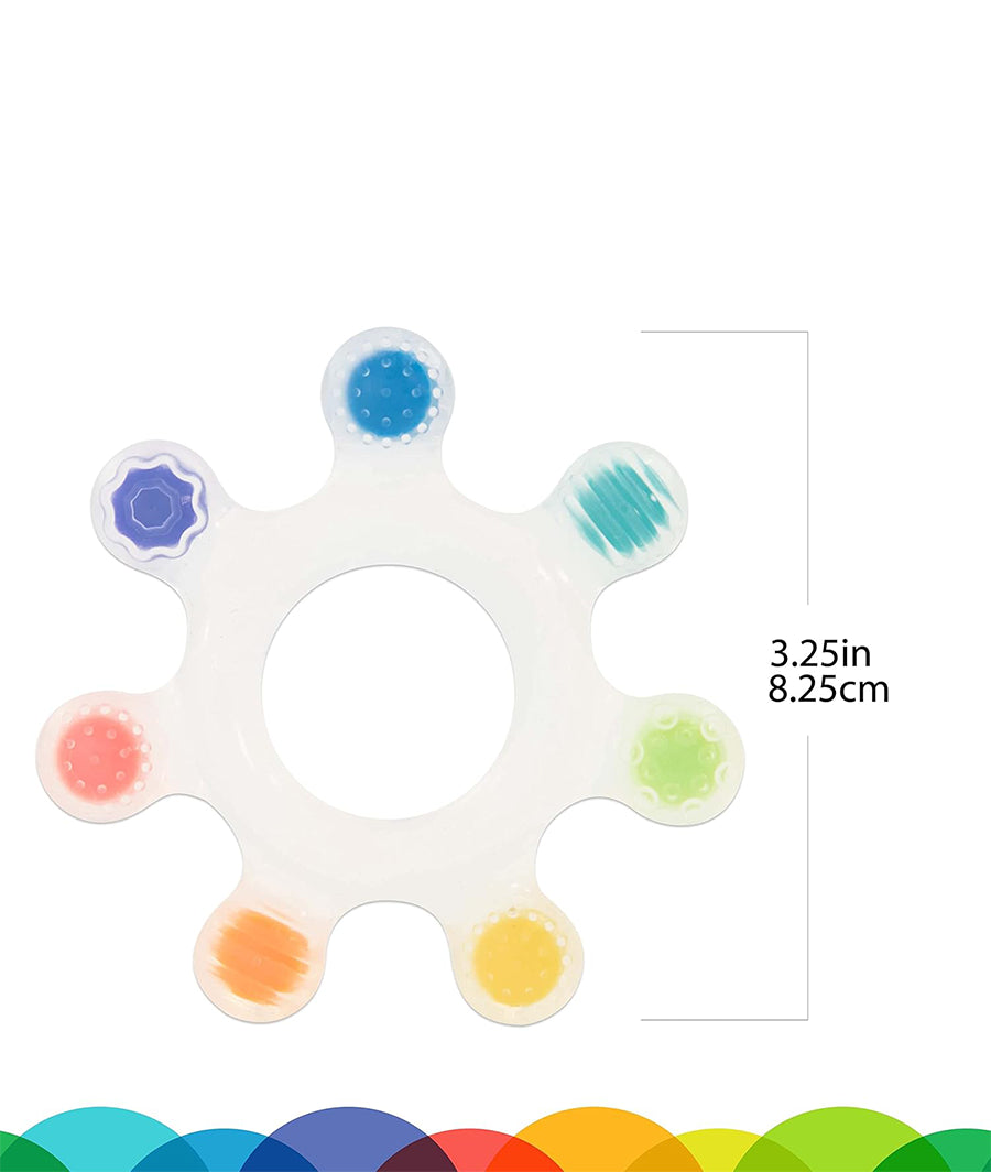 Sassy Baby Rainbow Star Silicone Teether - 3m+ – Image 2