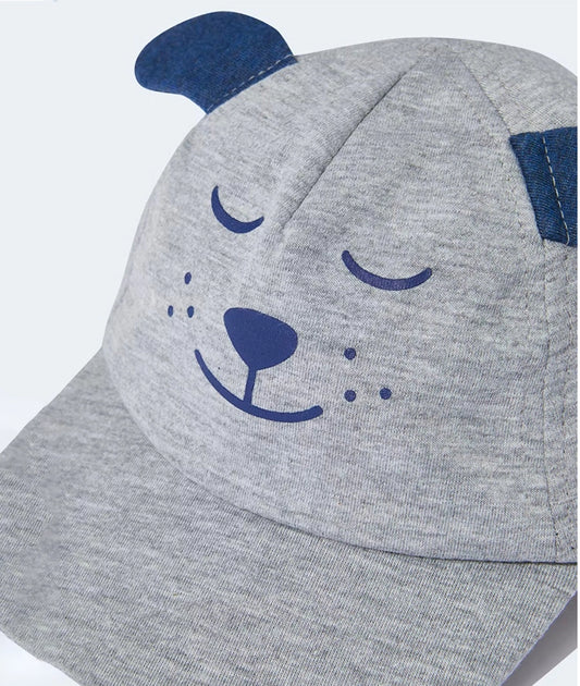 Unisex Grey Dog Cap (0-6 months) – Image 2