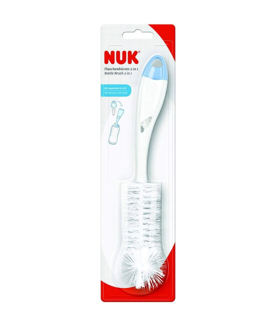 NUK 2 in 1 Bottle and Teat Brush (Colours may vary)