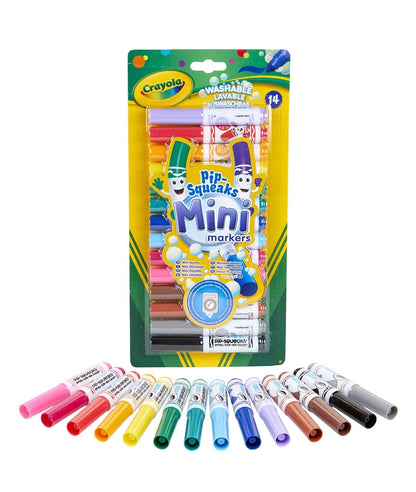 CRAYOLA Pip-Squeaks Mini Washable Felt Tip Colouring Pens, Pack of 14