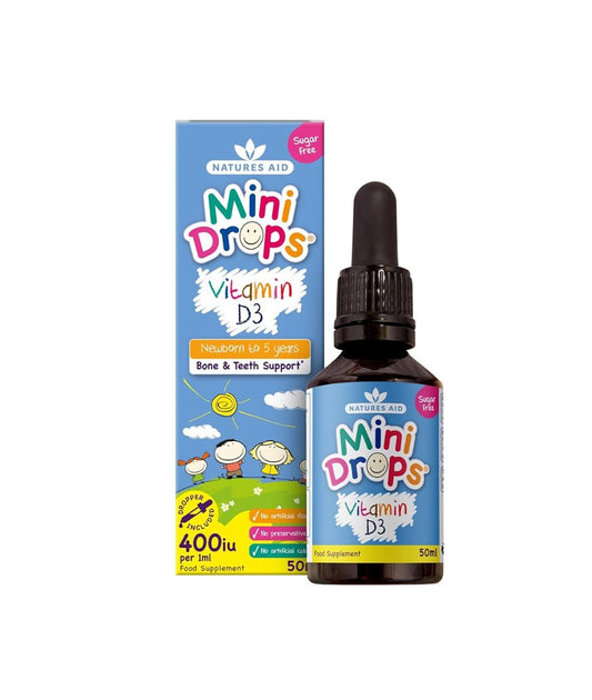 Natures Aid mini drops Vitamin D3 Drops, 50 ml