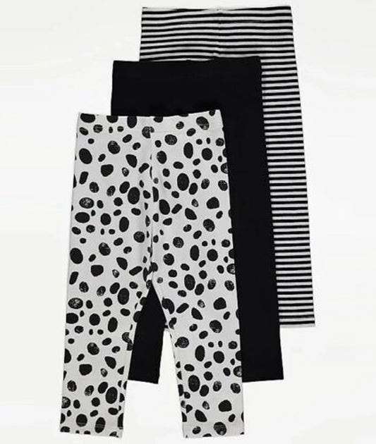 Printed Jersey Cropped Leggings 3 Pack