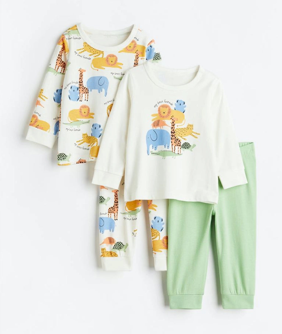 2-pack printed cotton pyjamas