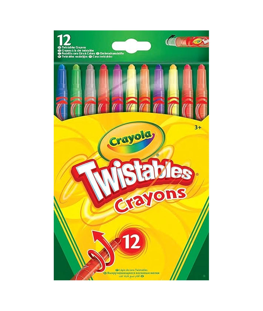 CRAYOLA Twistables Colouring Crayons - Assorted Colours (Pack of 12)