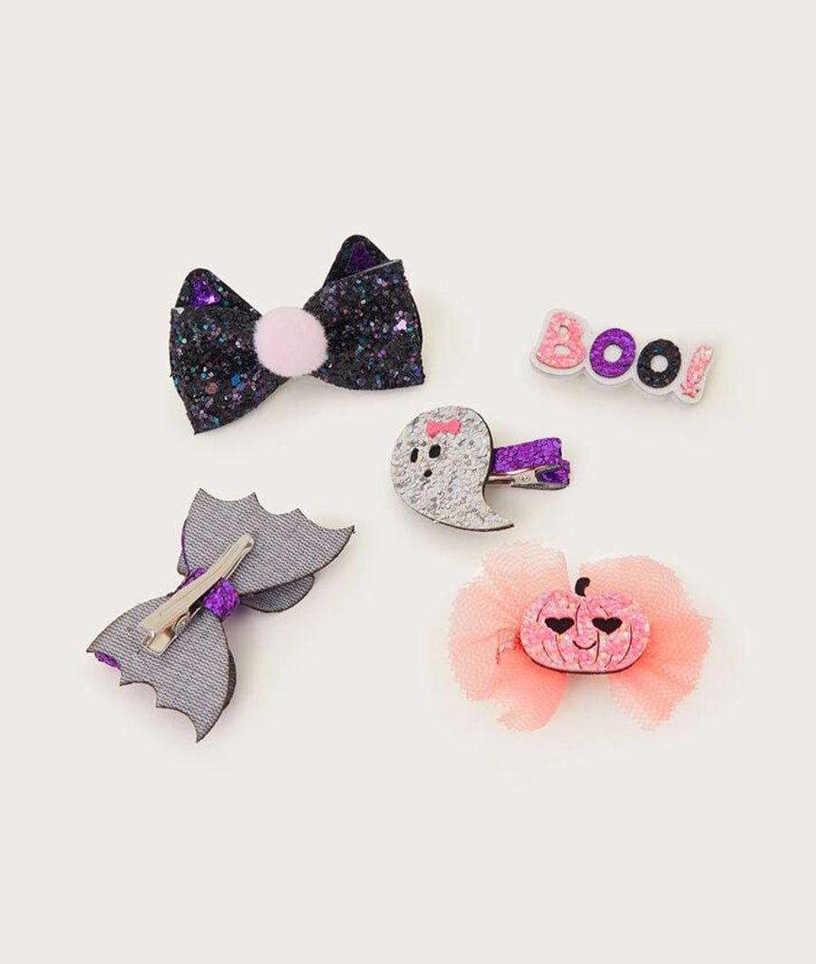 5-Pack Glitter Halloween Hair Clips – Image 2