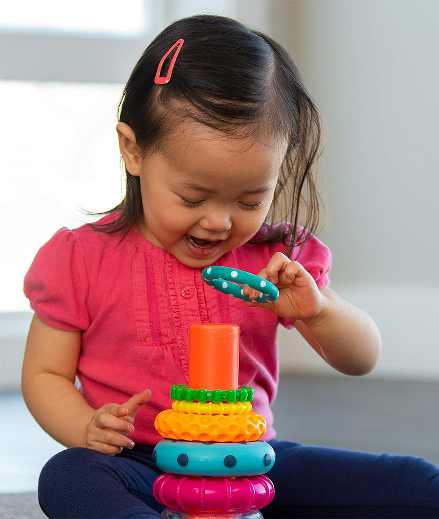Sassy Stacks of Circles Stacking Ring Age 6+ Months – Image 2