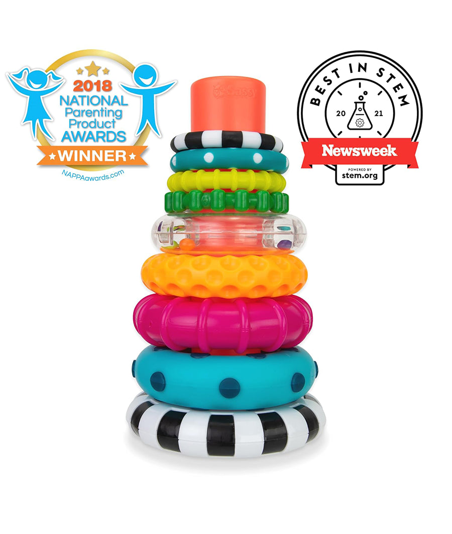 Sassy Stacks of Circles Stacking Ring Age 6+ Months – Image 3