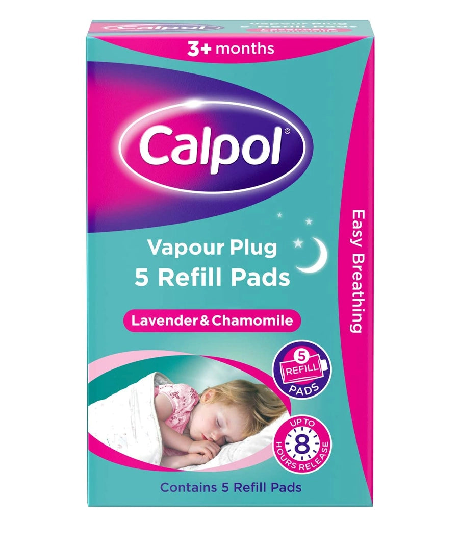 Calpol Vapour Plug Refill Pads Lavender & Chamomile 3+ Months, Pack of 5