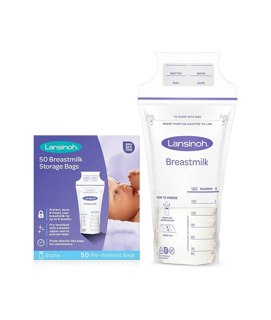 Lansinoh Breast Milk Storage Bags Breastmilk pouches (50 piece pack)