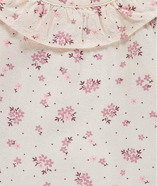 Pink Floral Print Top and Leggings Outfit – Image 2