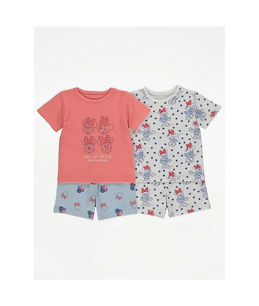 Disney Minnie Mouse Polka Dot Short Pyjamas 2 Pack