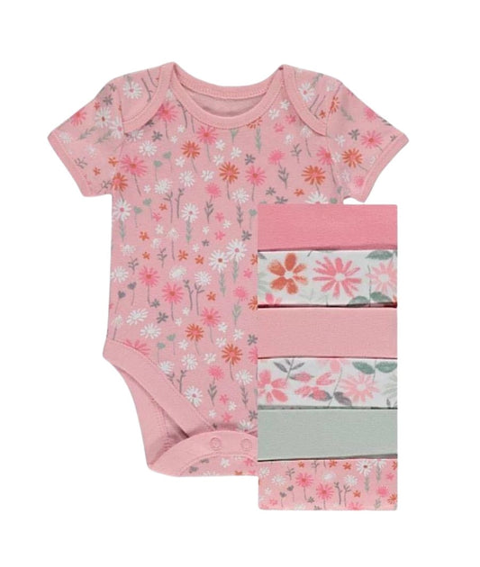 Floral Print Bodysuits 7 Pack