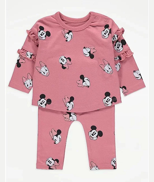 Disney Minnie and Friends Pink Top and Leggings Outfit