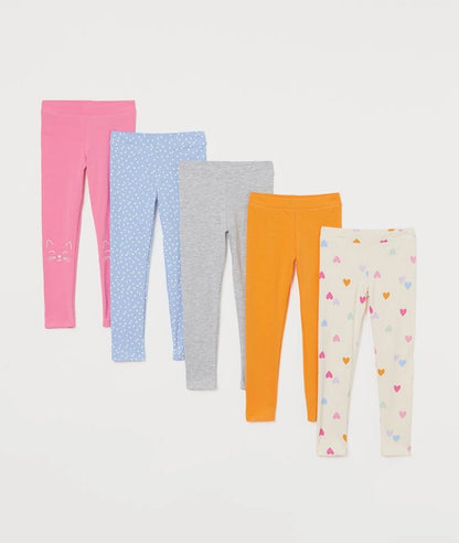 5-pack cotton leggings