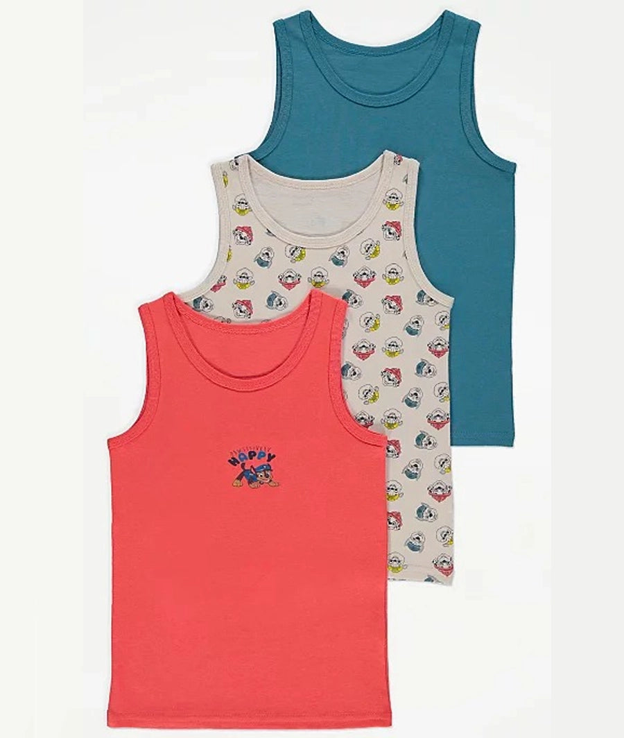 PAW Patrol Character Vest Tops 3 Pack