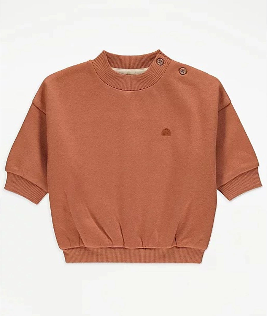 Brown Crew Neck Sweatshirt