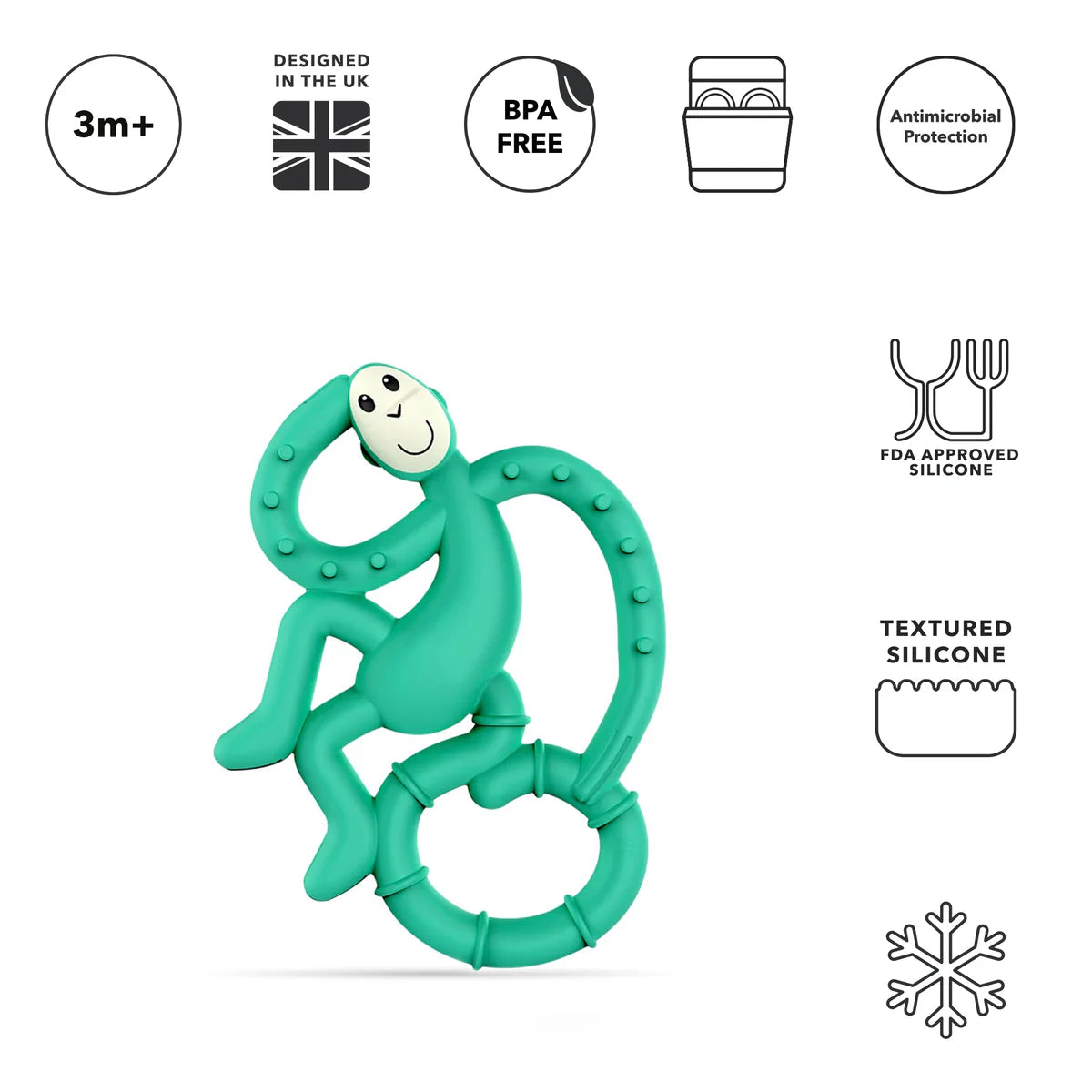 Matchstick Monkey Mini Monkey Teether green