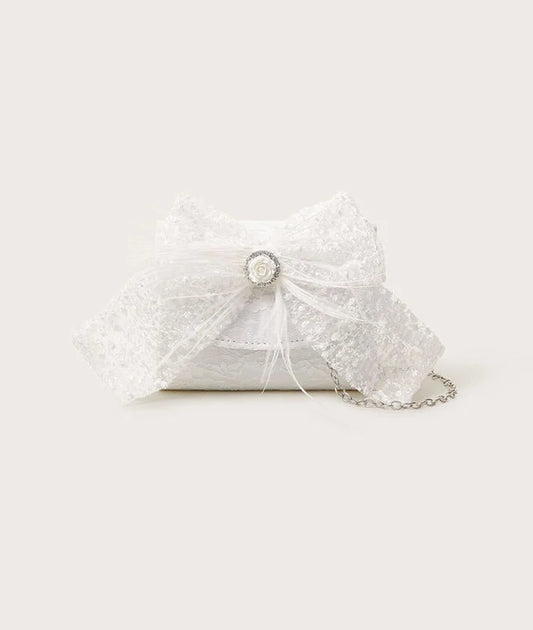Lace Feather Bow Bag