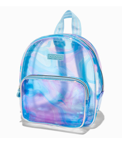 Claire's Club Blue & Purple Clear Small Backpack