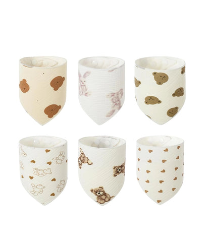 Bandana Dribble Bibs Drool Bibs, 6 Pack