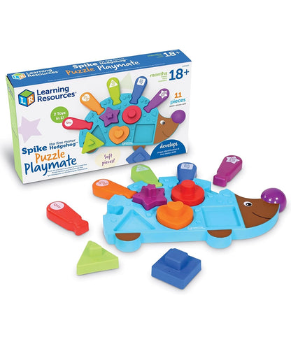 Learning Resources Spike the Fine Motor Hedgehog Puzzle Playmate - 11 Pieces,Ages 18+ months