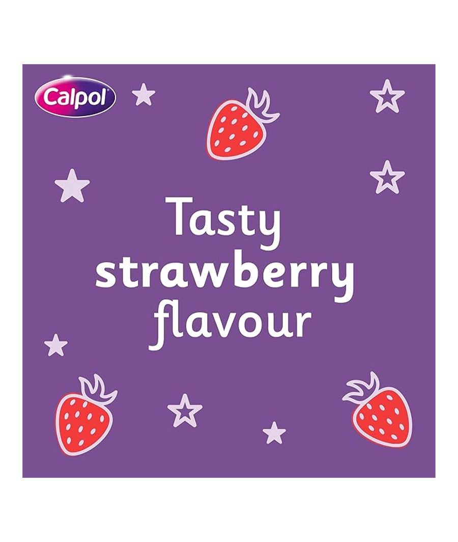 Calpol Sugar Free Infant Suspension Medication, Strawberry Flavour, 100 ML – Image 2