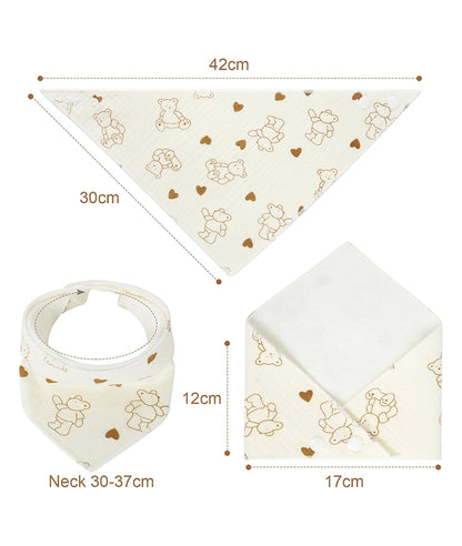 Bandana Dribble Bibs Drool Bibs, 6 Pack – Image 2