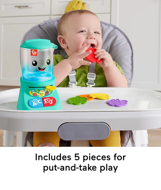Fisher-Price Laugh &amp; Learn Baby &amp; Toddler Toy Counting &amp; Colors Smoothie Maker Pretend Blender with Music &amp; Lights for Ages 9+ Months – Image 2