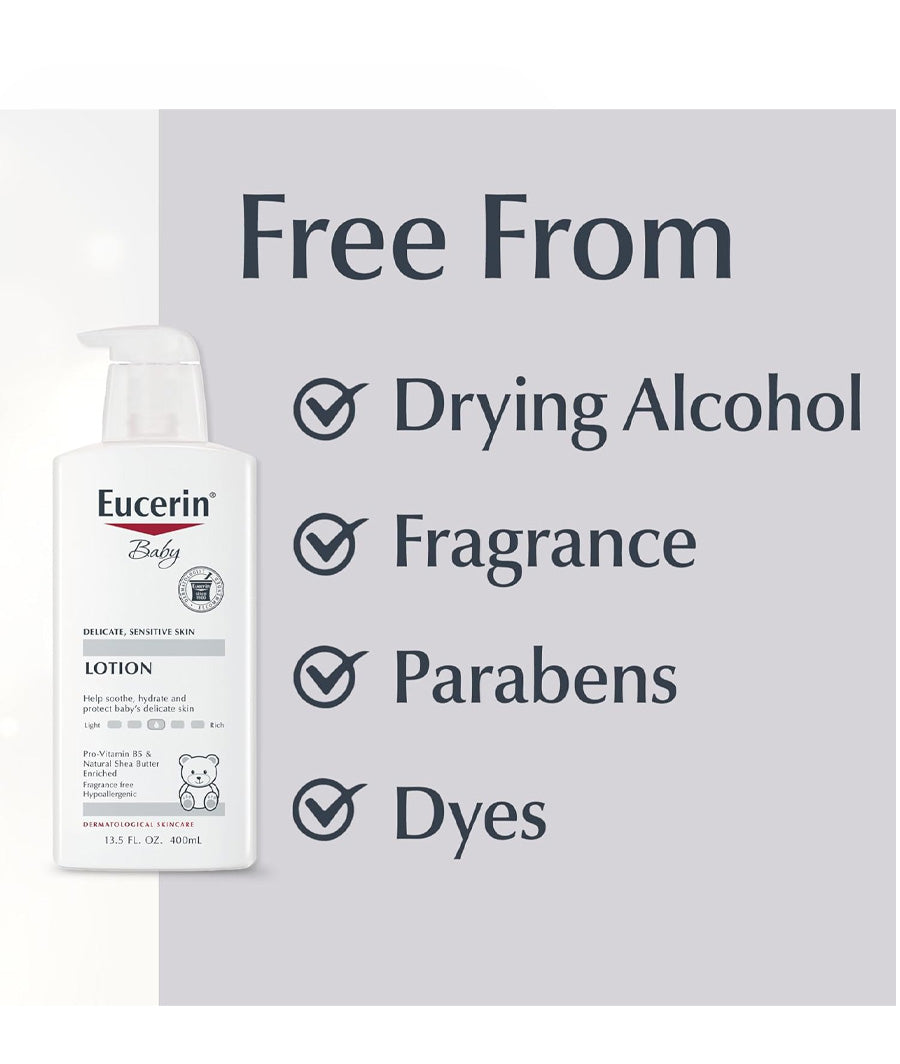 Eucerin Baby Body Lotion 13.5 Fl Oz Bottle/ 400 ml – Image 3