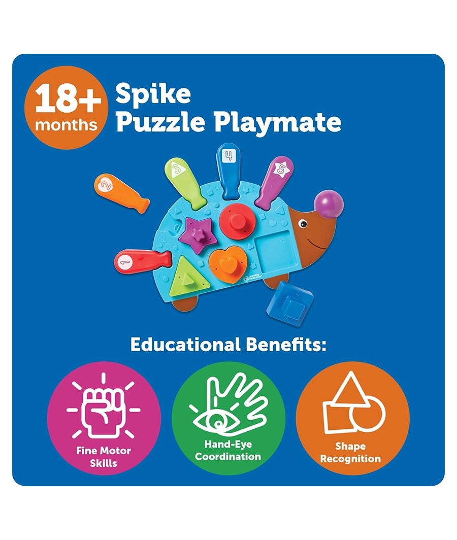 Learning Resources Spike the Fine Motor Hedgehog Puzzle Playmate - 11 Pieces,Ages 18+ months – Image 3