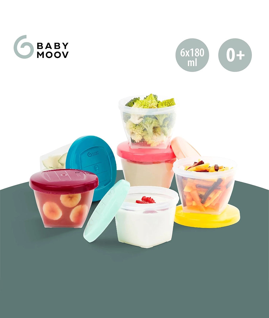 Baby Food Storage Containers, 180 ml, Pack of 6, multicolor – Image 3