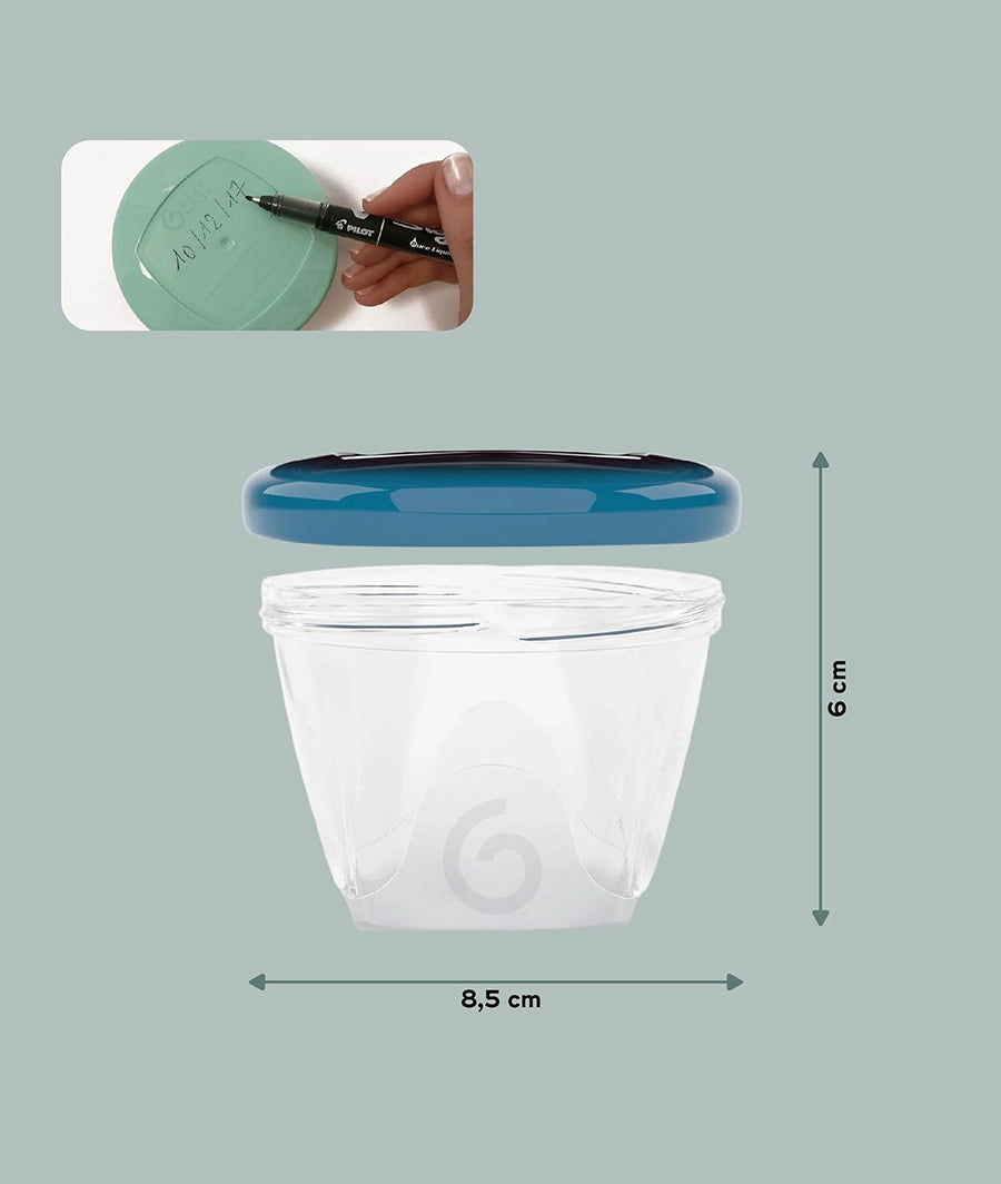 Baby Food Storage Containers, 180 ml, Pack of 6, multicolor – Image 4