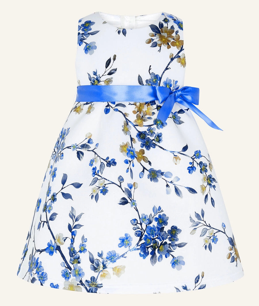 Baby floral print scuba dress multi