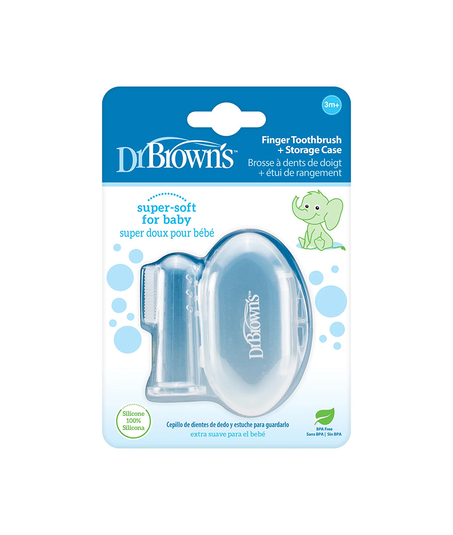 Dr. Brown's Silicone Finger Toothbrush and Storage Case, 1-Pack