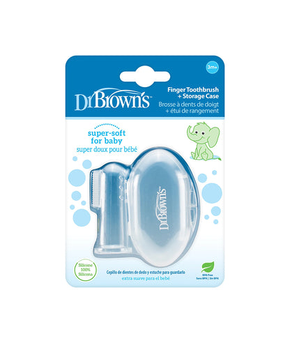 Dr. Brown's Silicone Finger Toothbrush and Storage Case, 1-Pack