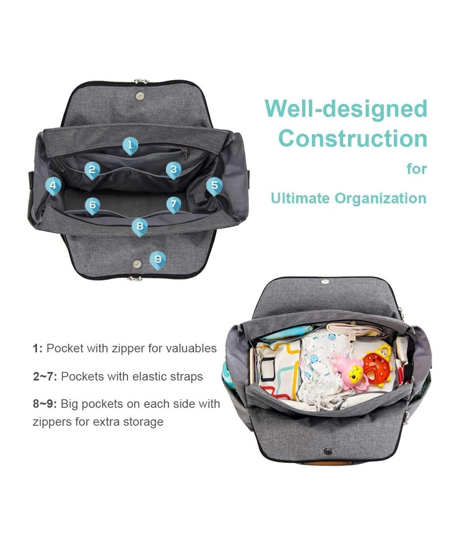 Lekebaby Baby Nappy Changing Bag – Image 2