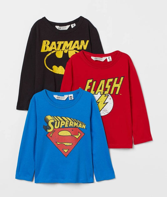 3-pack printed jersey tops